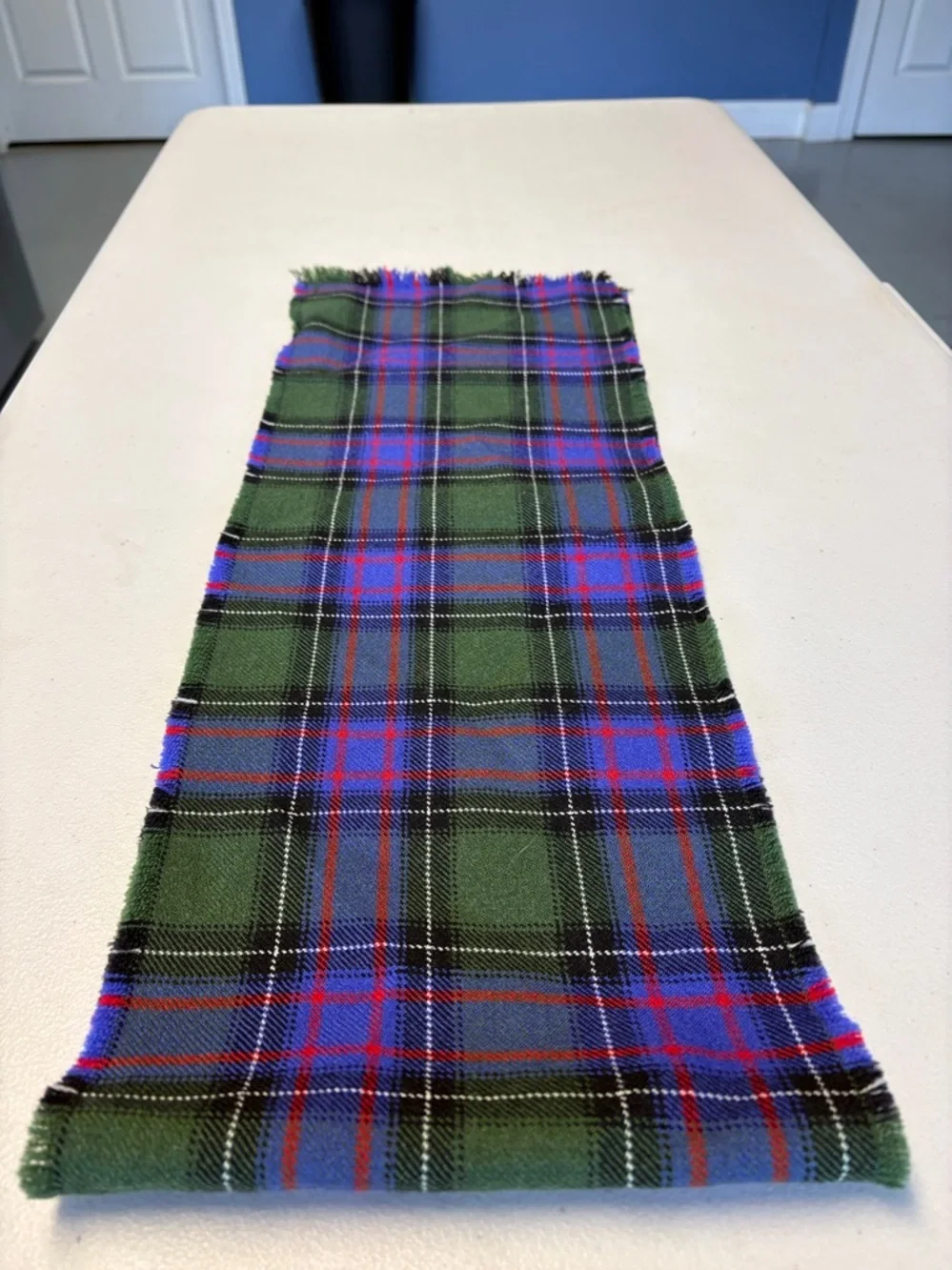 Percora Wool Plaid  Scarf